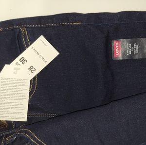 Levis 721 High Rise Skinny, Size 28 x 30